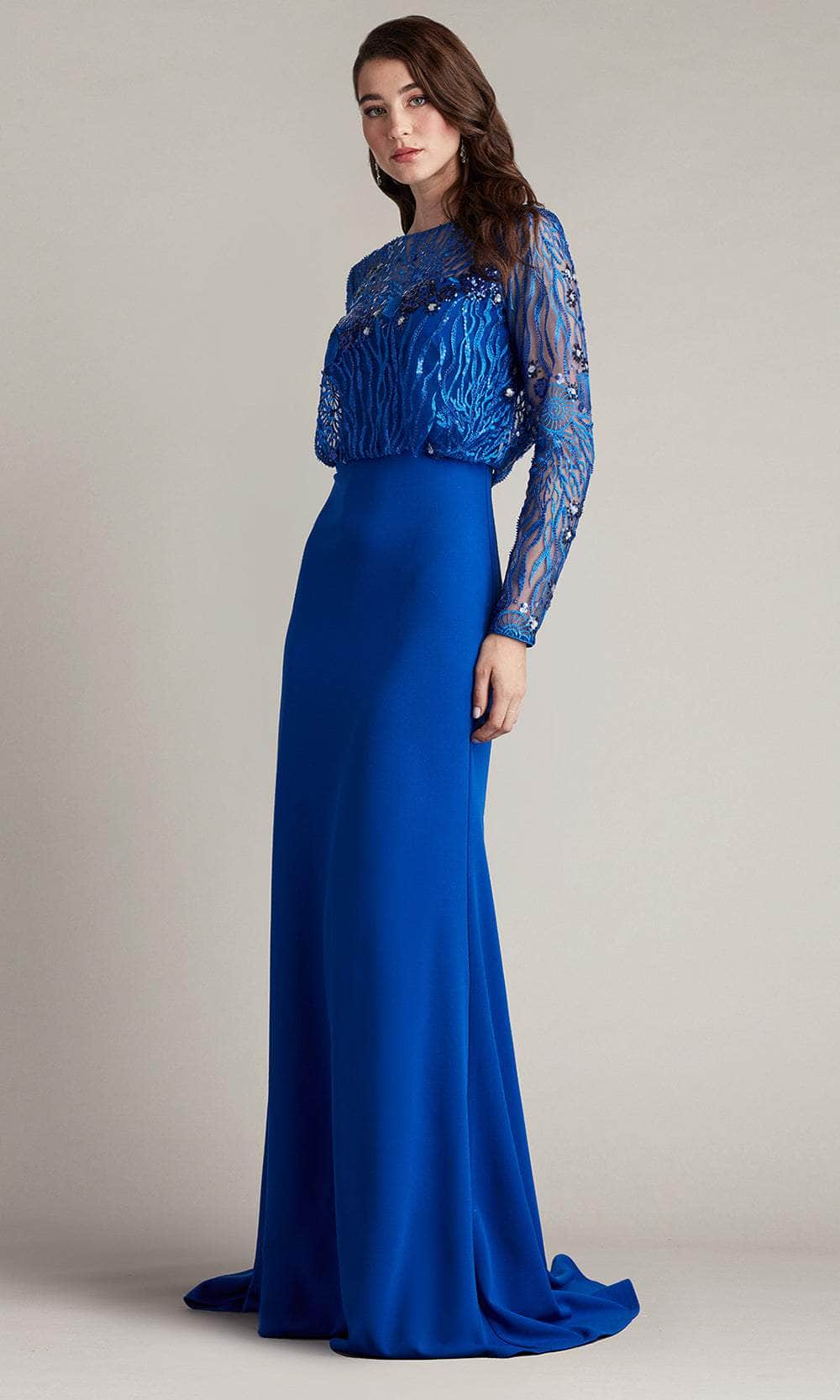 Sea-Motif Inspired Blouson Evening Gown