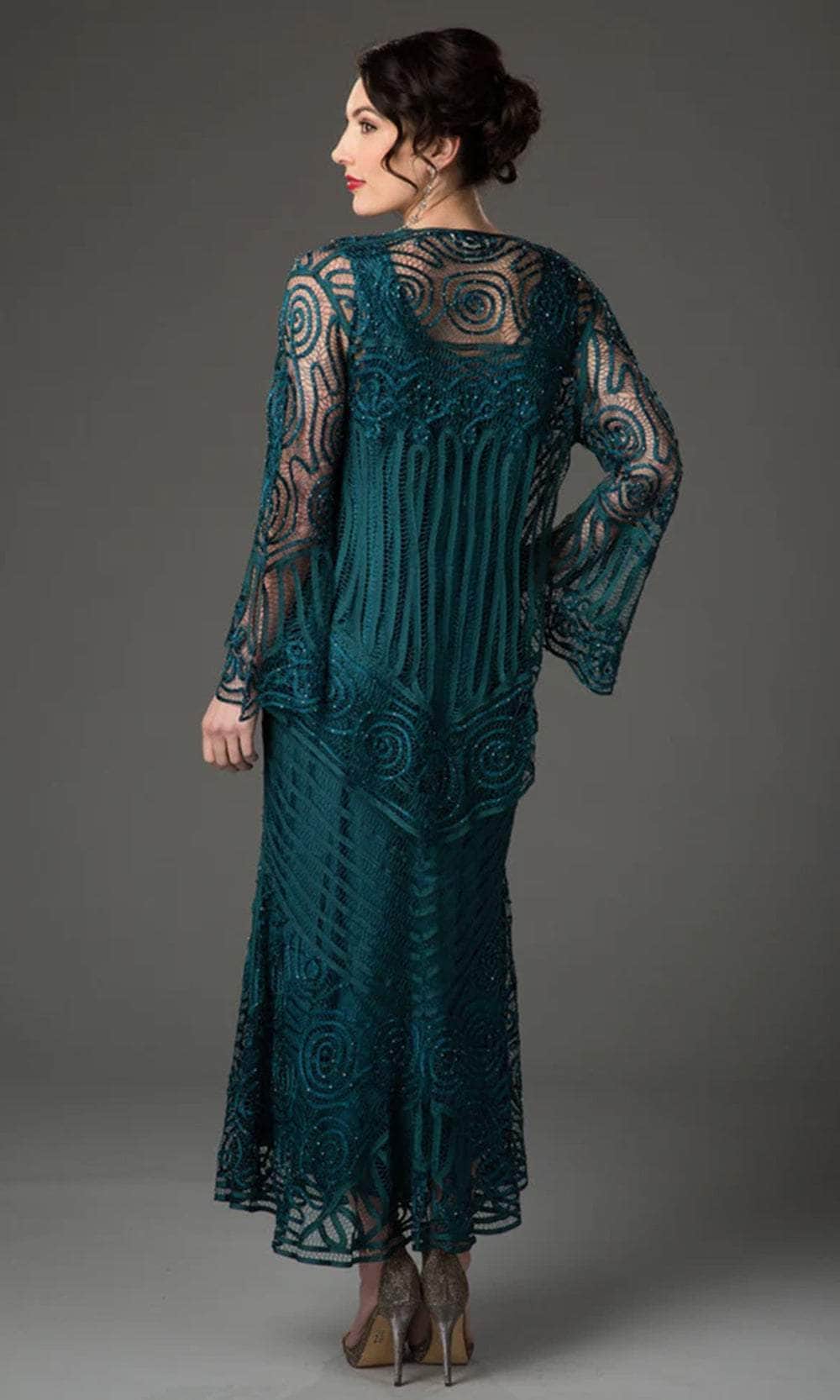 Scoop Neck Two Piece Formal Dress