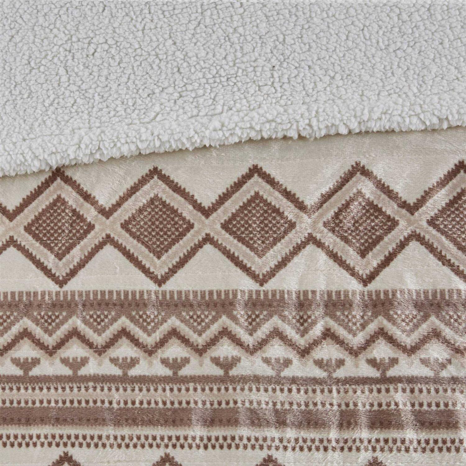 Anderson Oversized Mink to Berber Heated Throw Woolrich