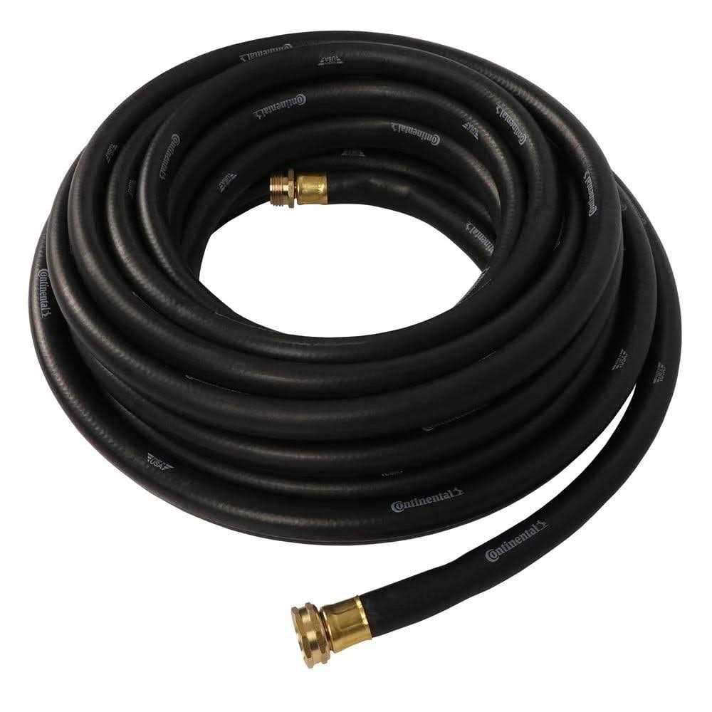 Continental Premium 5/8 in. Dia x 50 ft. Commercial Grade Rubber Black Water Hose