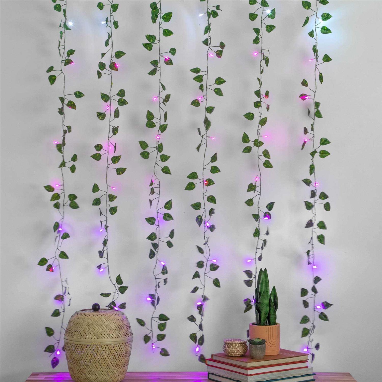 West & Arrow 5′ x 3.5′ LED Vine Curtain String Lights Ombre