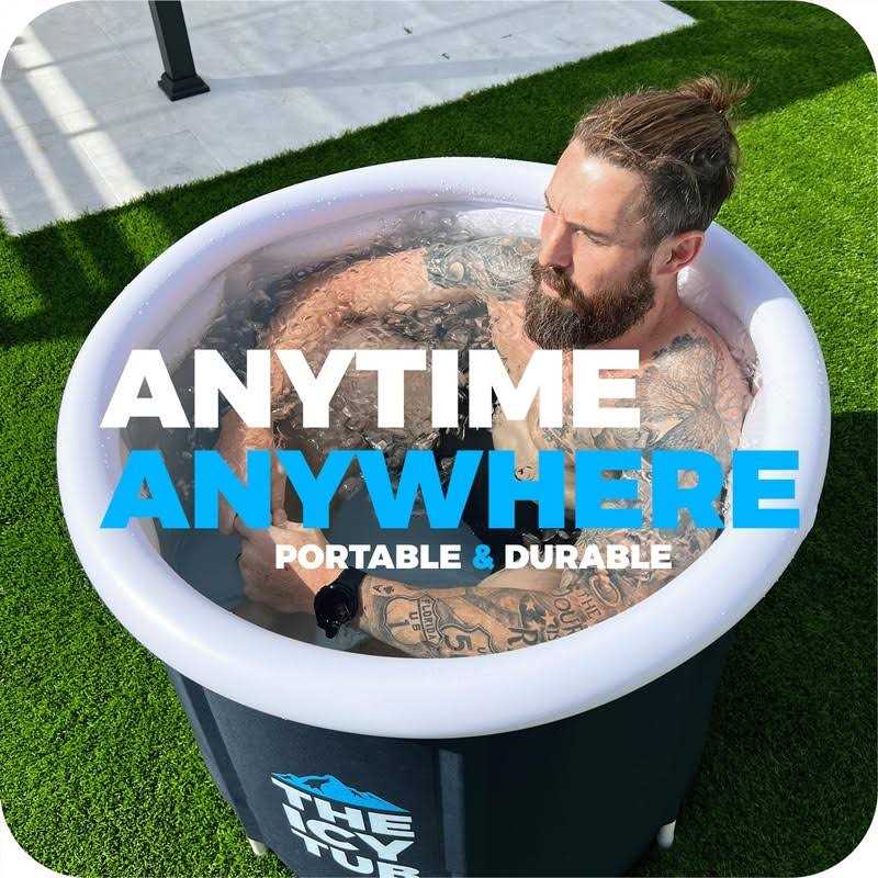 The Icy Tub Ice Bath Tub Cold Plunge Tub for Athletes Recovery Iatable Portable Tub Outdoor