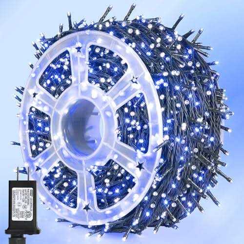 Weillsnow 164Ft 500 Led Christmas Lights Waterproof 8 Twinkle with Memory Functions Christmas Tree Lights for Indoor Outdoor Ch