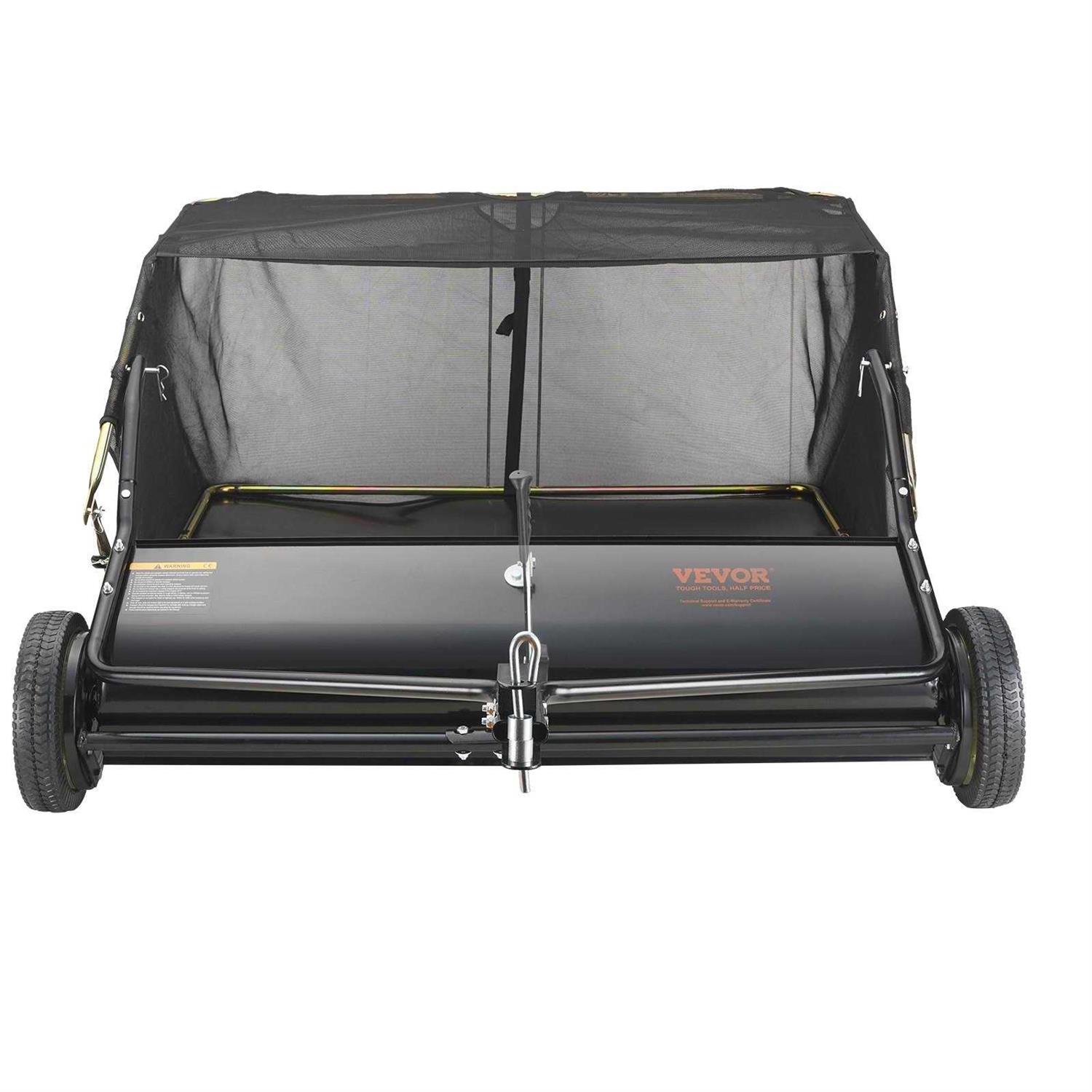 VEVOR Tow Behind Lawn Sweeper Large Capacity