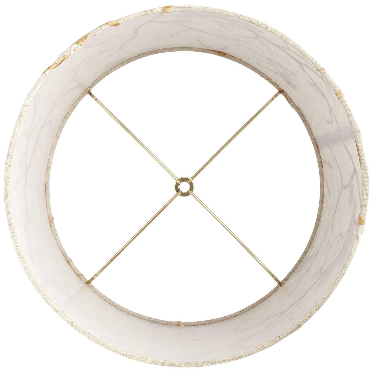 Springcrest Set of 2 Drum Print Lamp Shades Flower Medium 14 Top x 16 Bottom x 11.5 High Spider with Replacement Harp and Finial