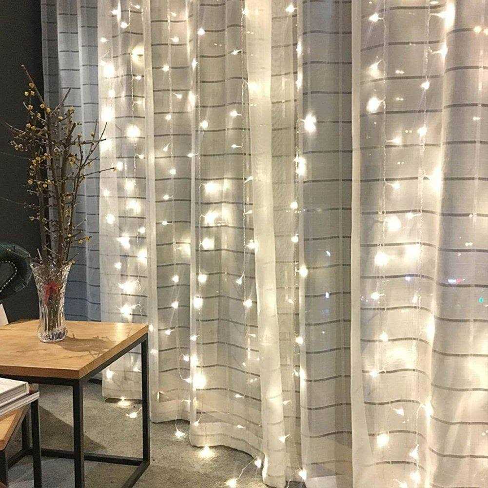 Twinkle Star 300 LED Window Curtain String Light for Christmas Wedding Party Home Garden Bedroom Outdoor Indoor Wall
