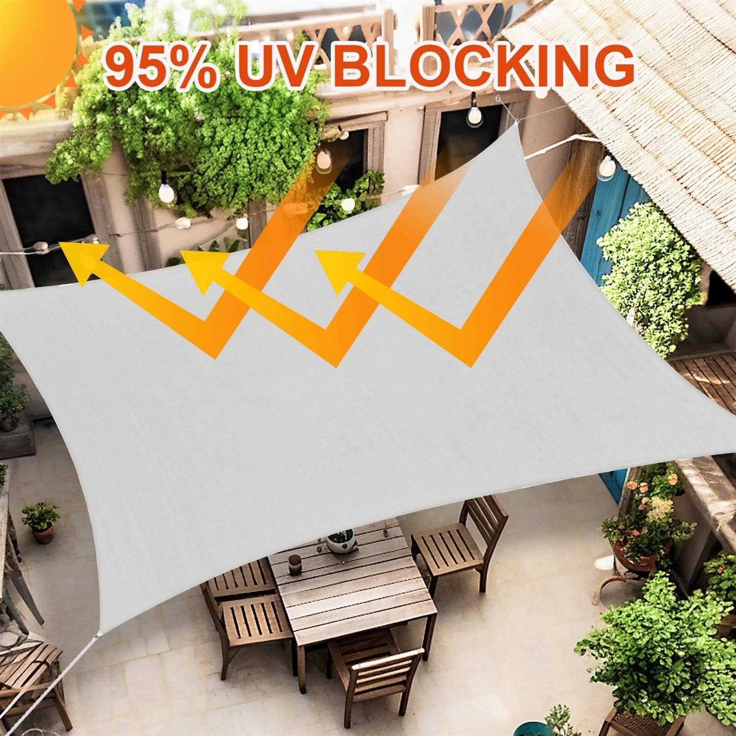 Amagenix Sun Shade Sails Canopy Rectangle Outdoor Shade Canopy
