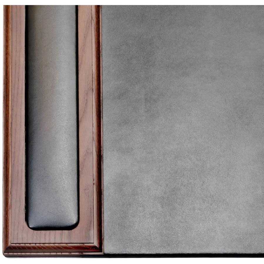 Dacasso Walnut & Leather Side-Rail Desk Pad