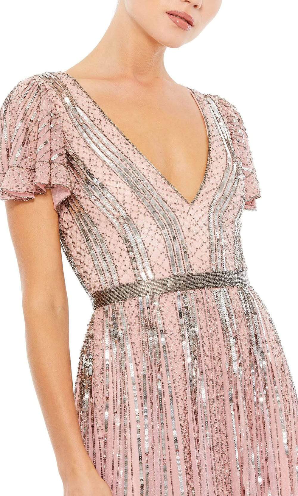 70108 Short Sleeve Embellished Dress