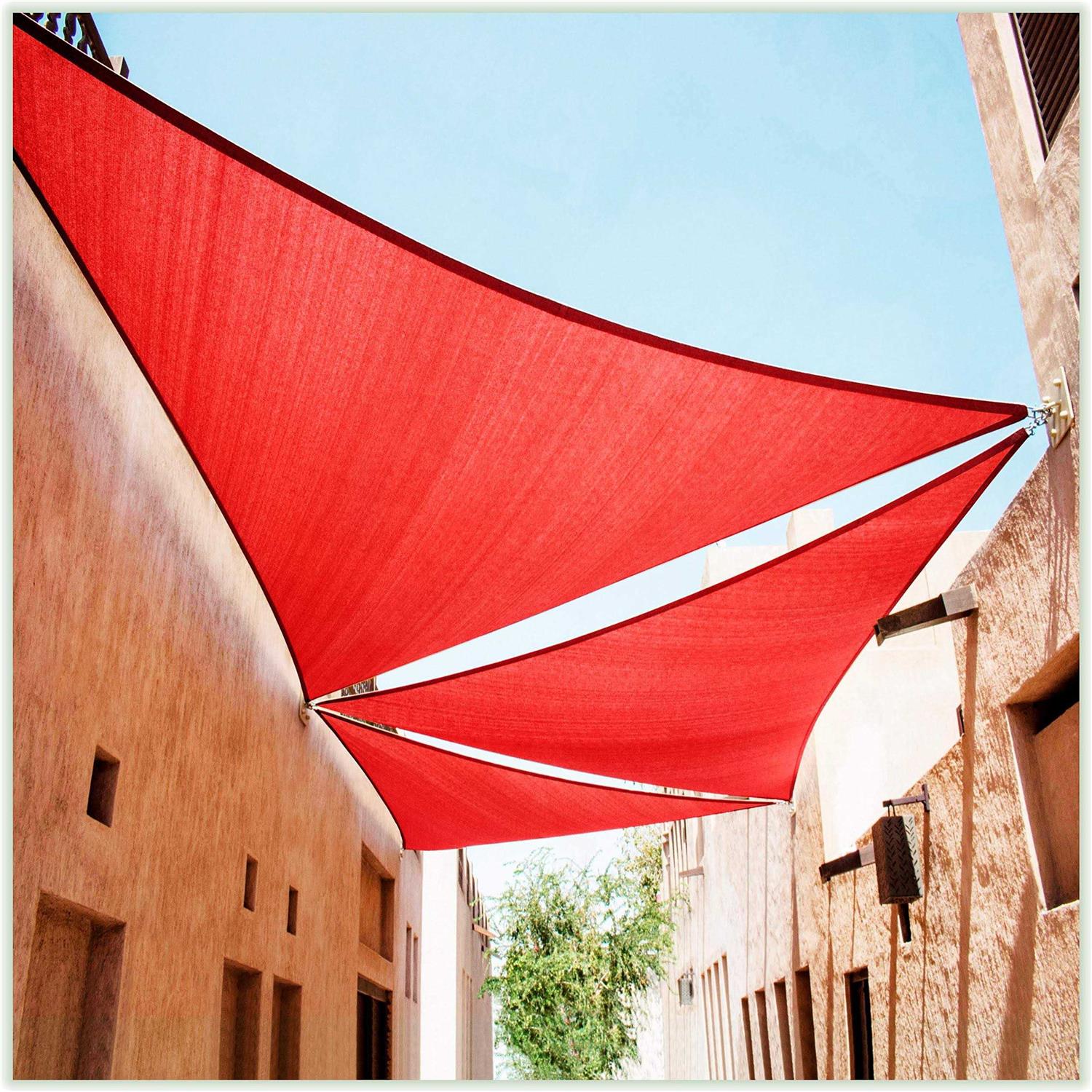 ColourTree 190 GSM Triangle Sun Shade Sail Screen Canopy Outdoor Patio and Pergola Cover