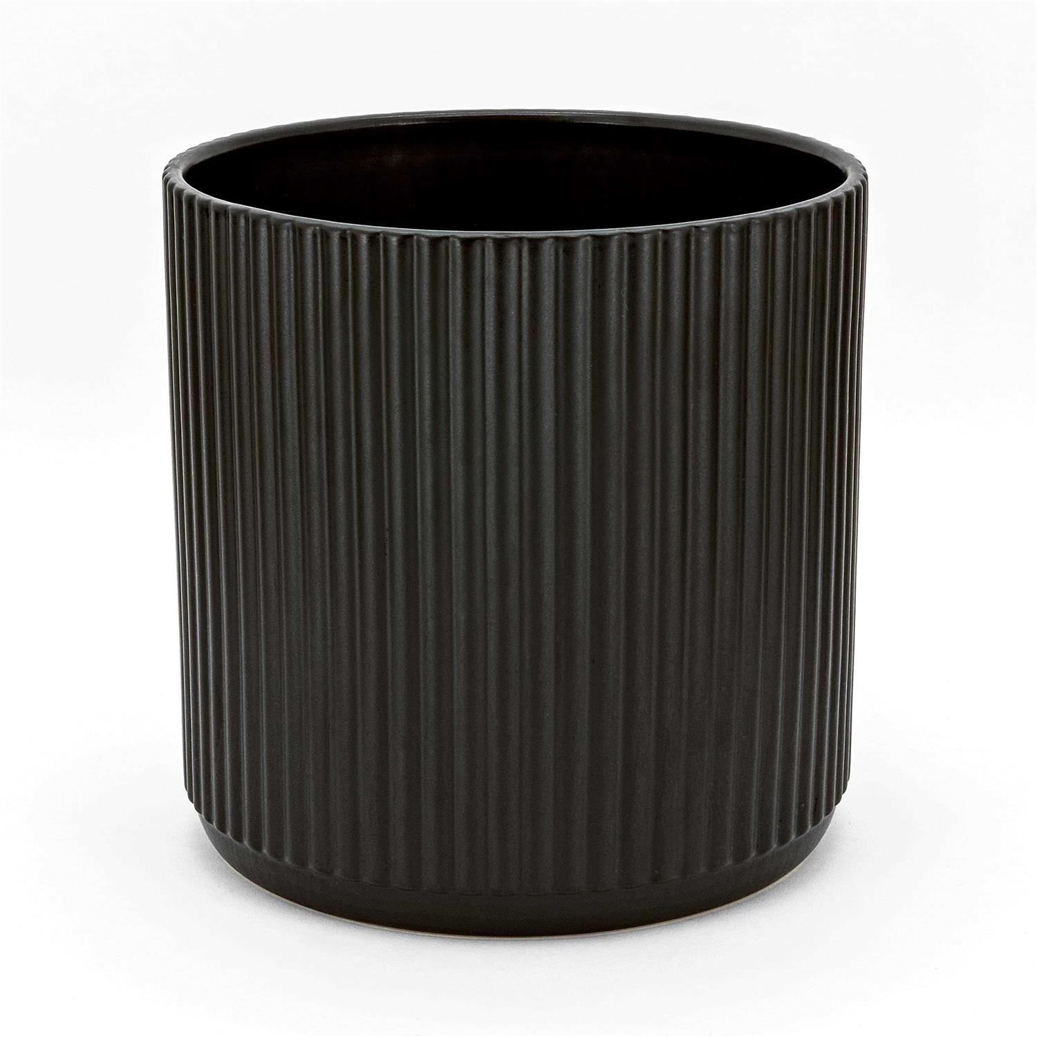 Amazon Basics Fluted Ceramic Round Planter