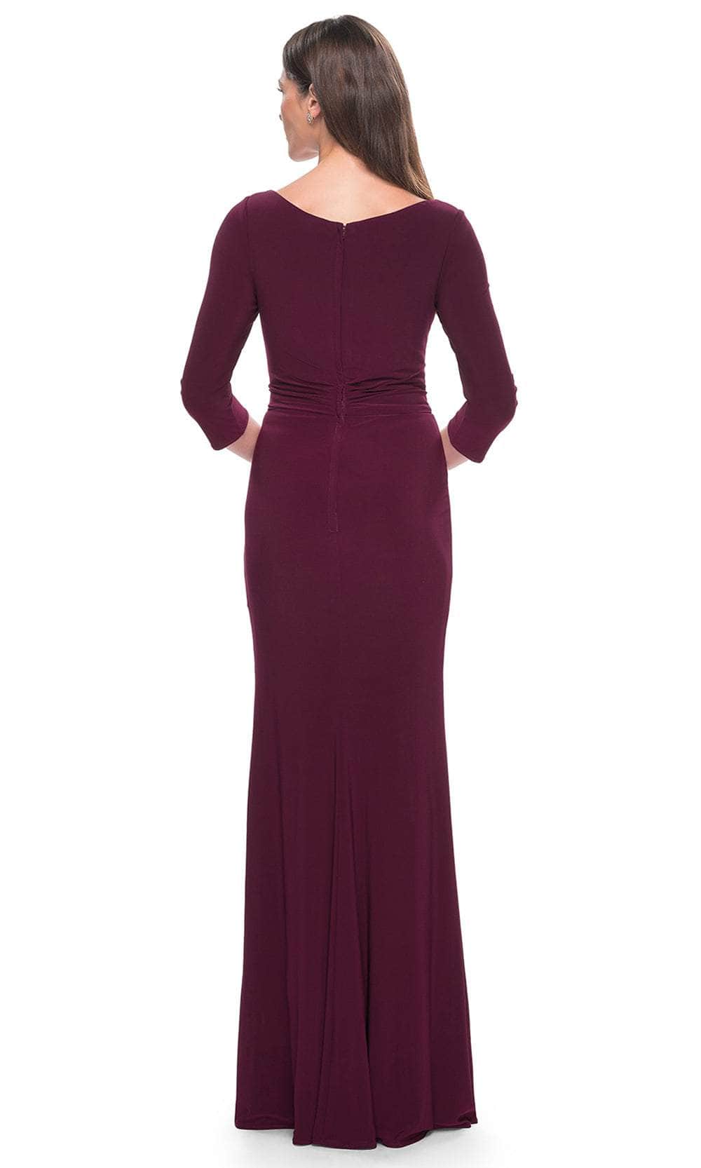 Quarter Sleeve Jersey Evening Dress