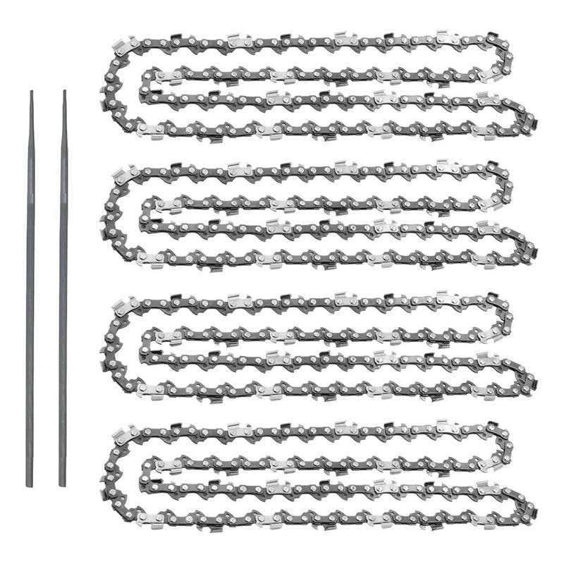 Ar-pro 4 Pack 14-inch Chainsaw Chain with 2 Bonus Sharpening Files