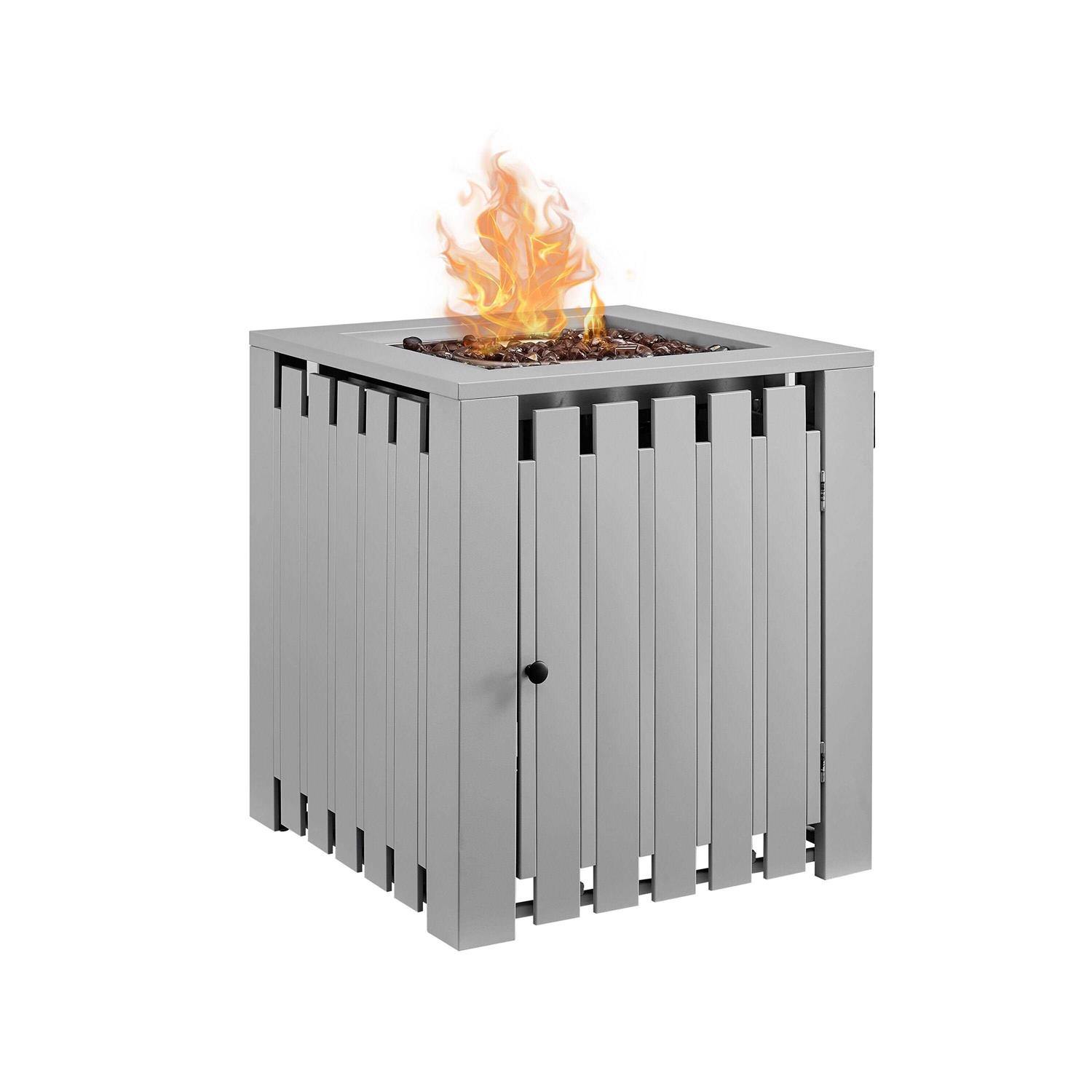 Art Leon 23.6in Gas Fire Pit Table 40,000 BTU Outdoor Stainless Steel Propane Fire Pit Table