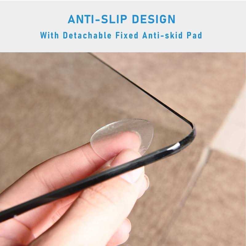 GLSLAND Office Chair Mat for Carpet 36 x 46 Tempered Glass Floor Mat