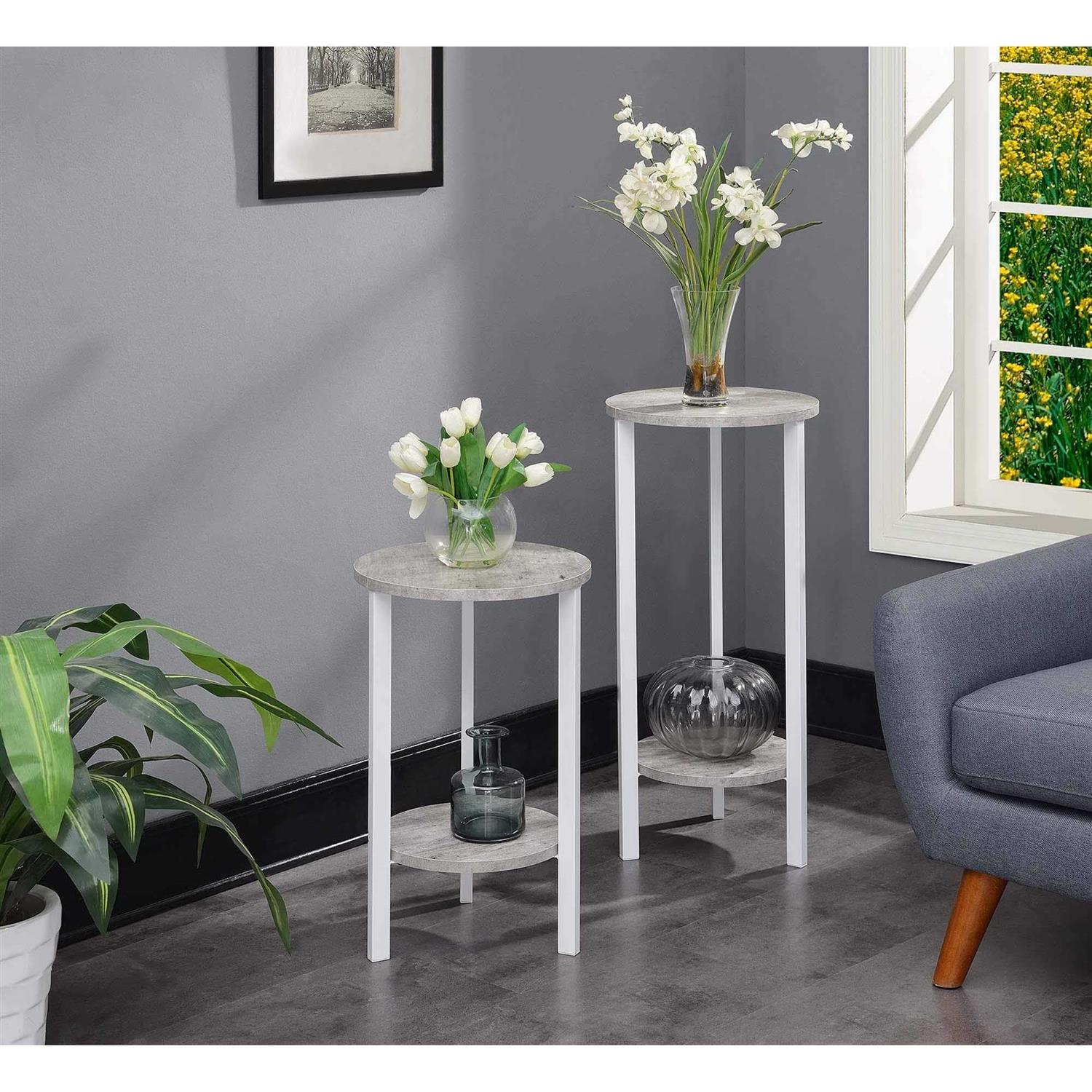 Convenience Concepts Graystone 2 Tier Plant Stand
