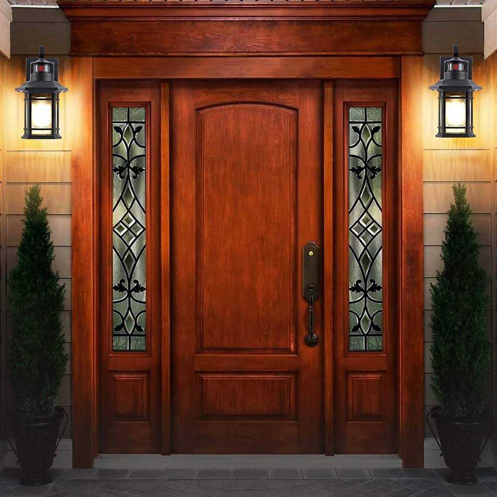 WIHTU 2 Pack Motion Sensor Outdoor Wall Lights Dusk to Dawn Exterior Light Fixtures Mount