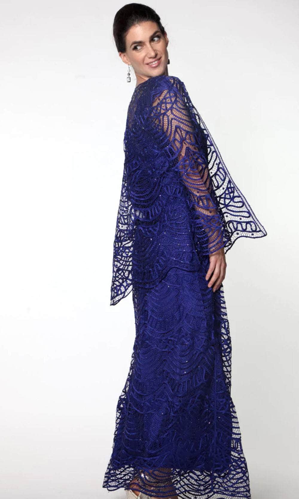 Three Piece Scallop Jacket Top Skirt Set