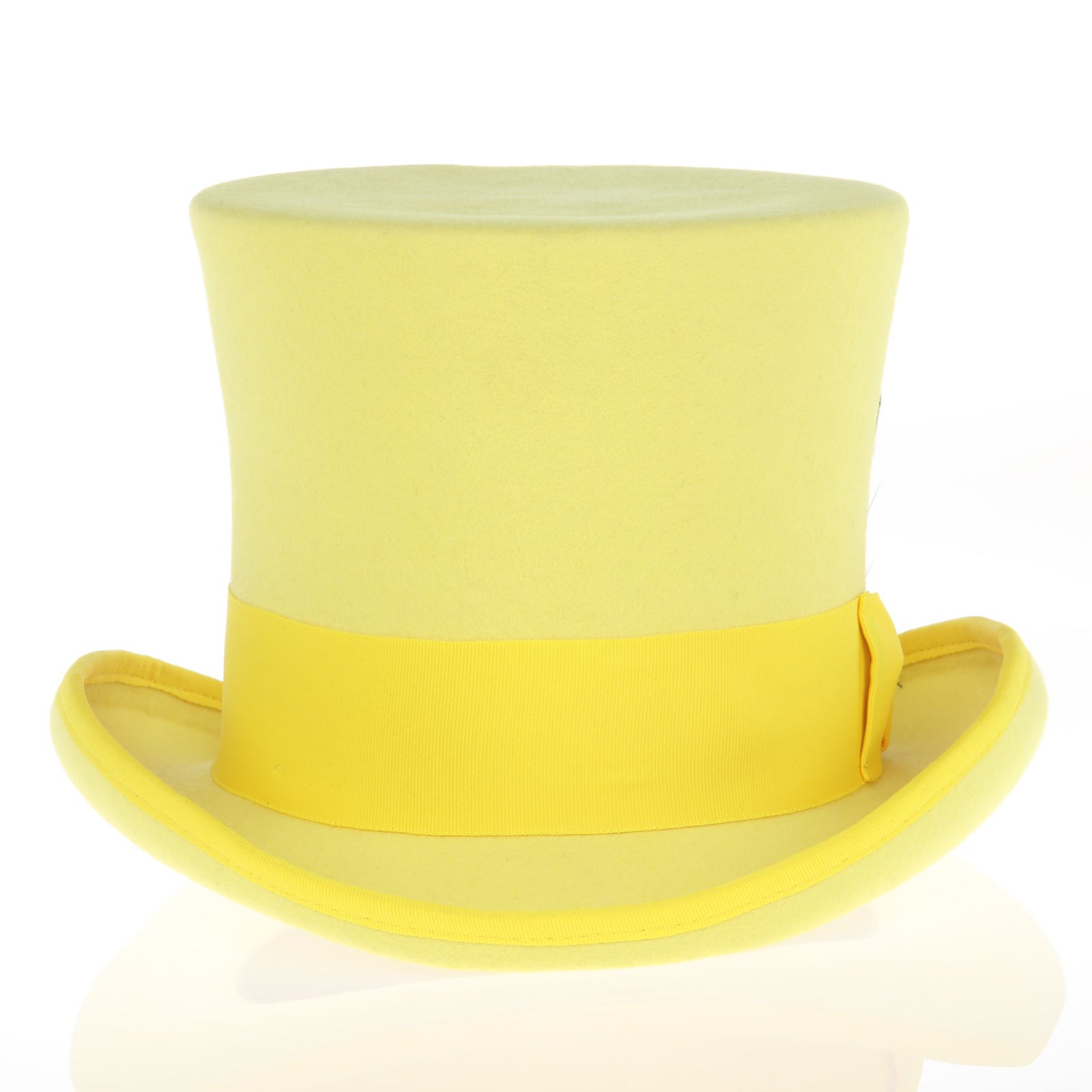 Men’s Tall 100% Wool Dress Top Hat in Yellow