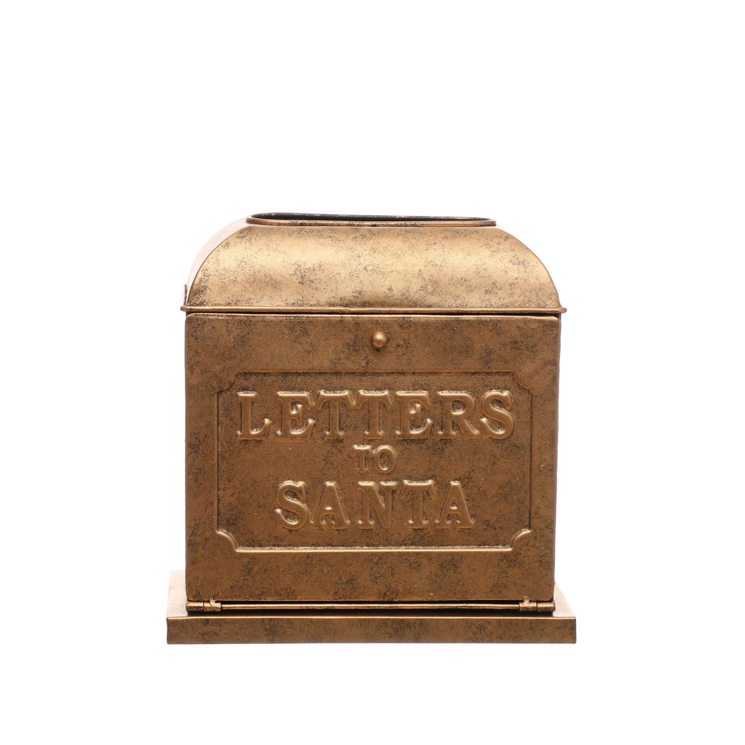 9 Gold Metal Letters to Santa Mailbox by Ashland