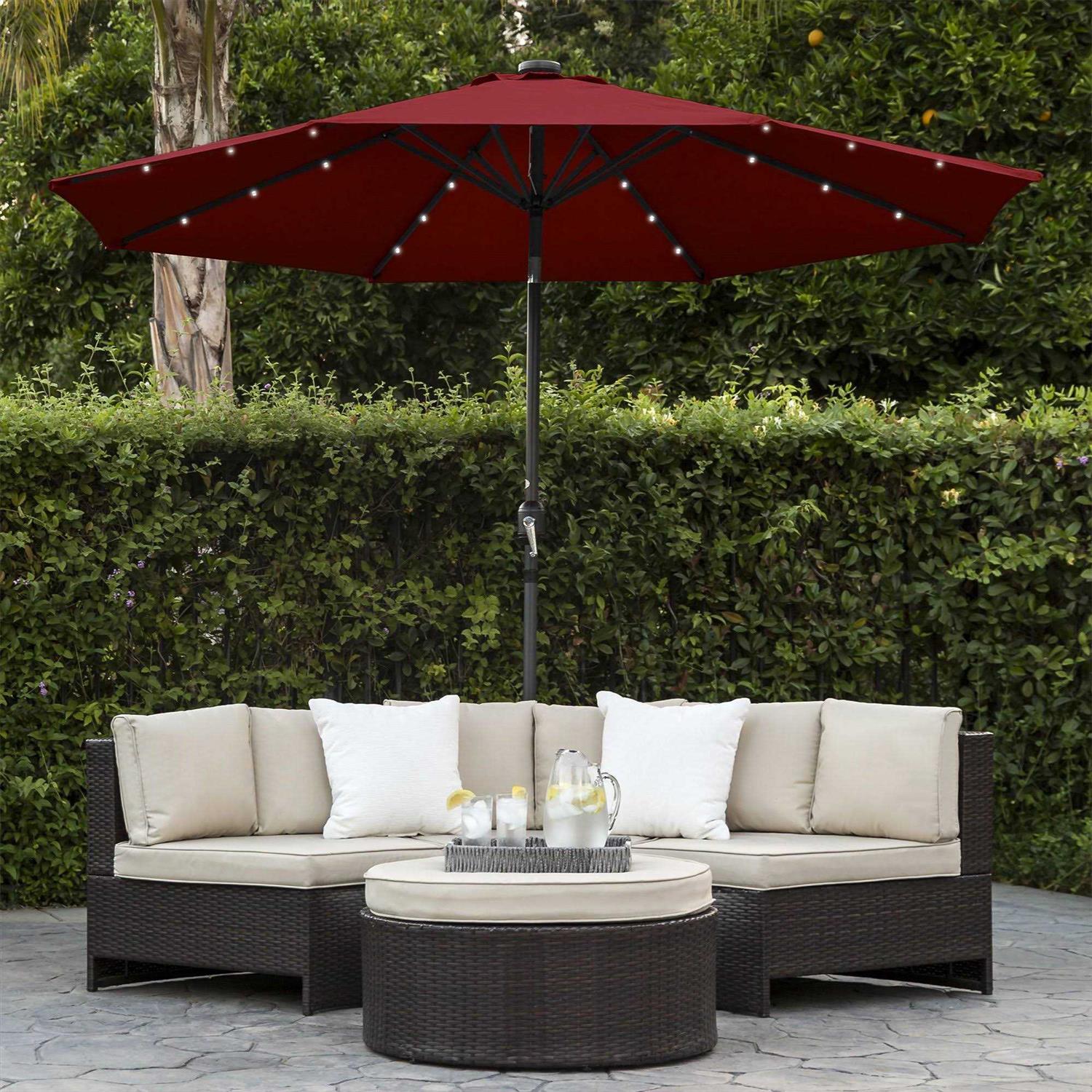 Best Choice Products Solar LED Lighted Patio Umbrella Tilt Adjustment