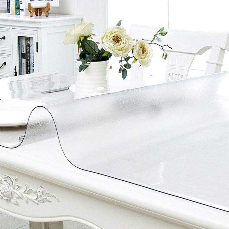Walrus Clear Vinyl Tablecloth Protector Waterproof/Oil-Proof Plastic Rectangle Transparent Sheet Table Cover