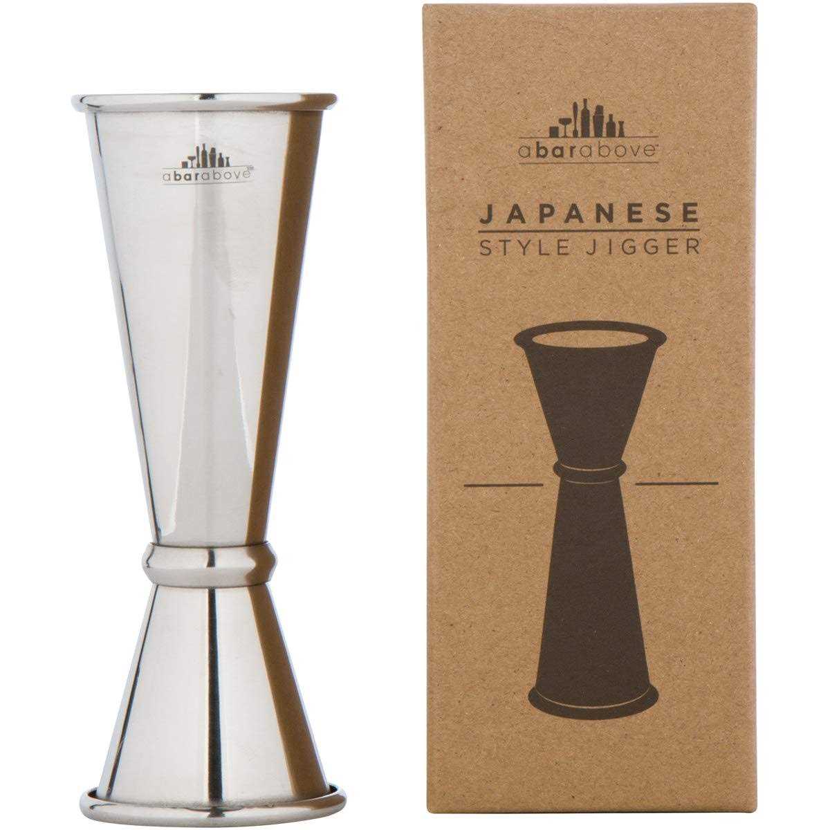 A Bar Above Premium Japanese Jigger with 8 Measurements Inside