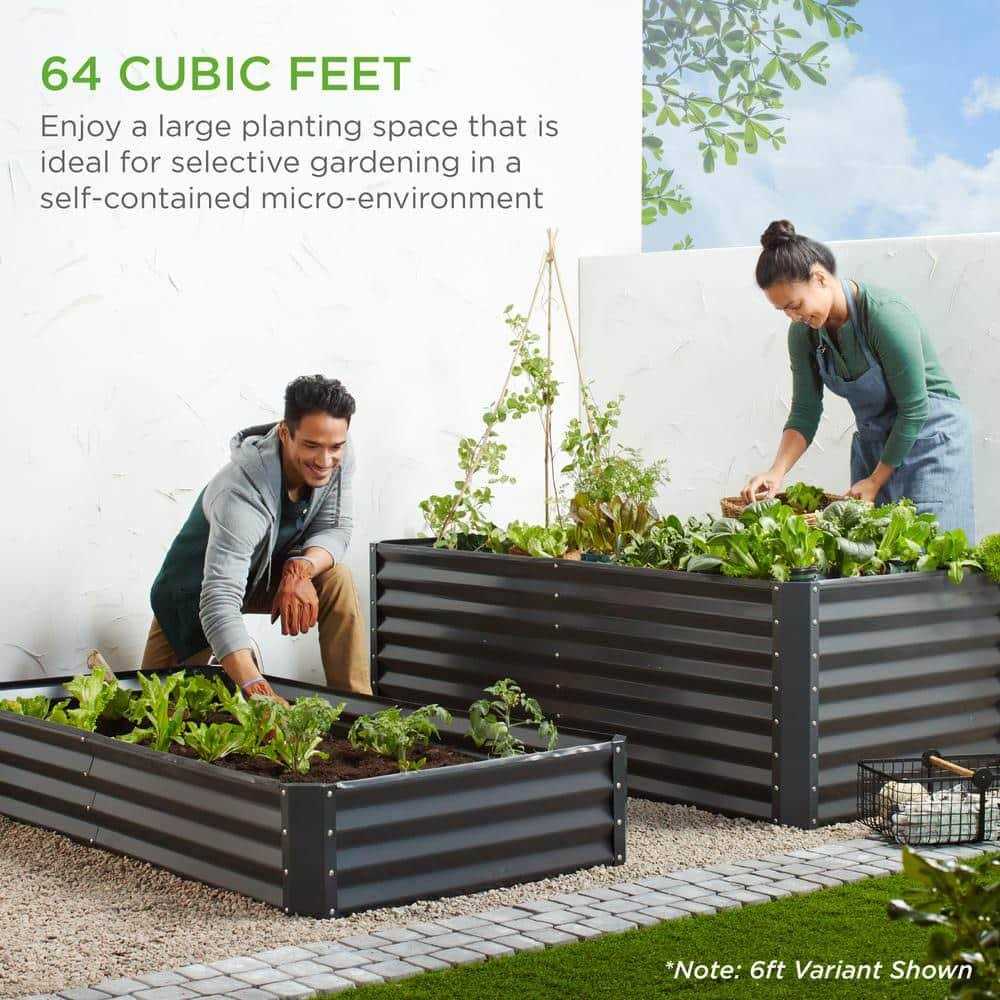 Best Choice Products 8x4x2ft Outdoor Metal Raised Garden Bed