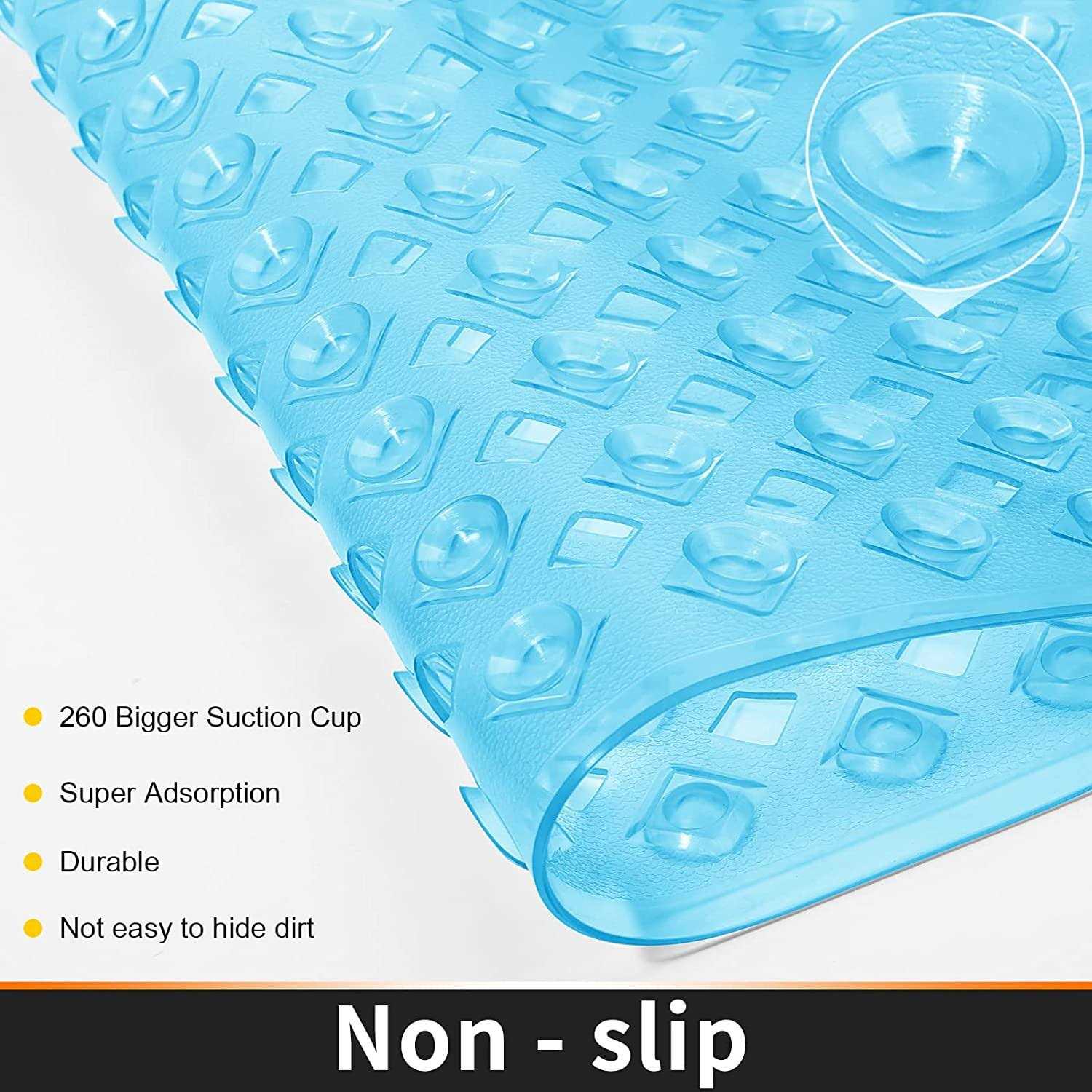 Yimobra Original Bath Tub Shower Mat Non Slip Bathtub Mats with Drain Holes