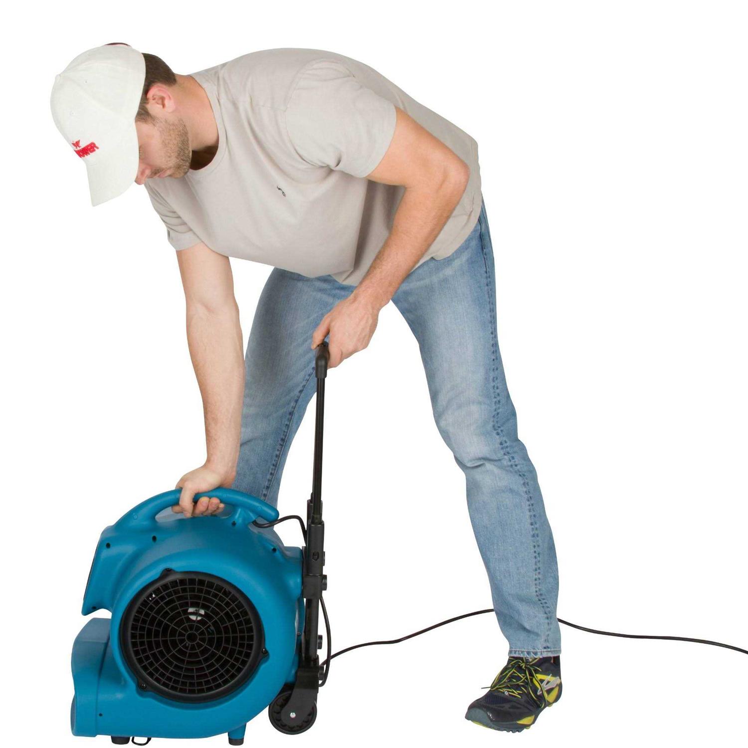XPOWER Air Mover with Telescopic Handle and Wheels