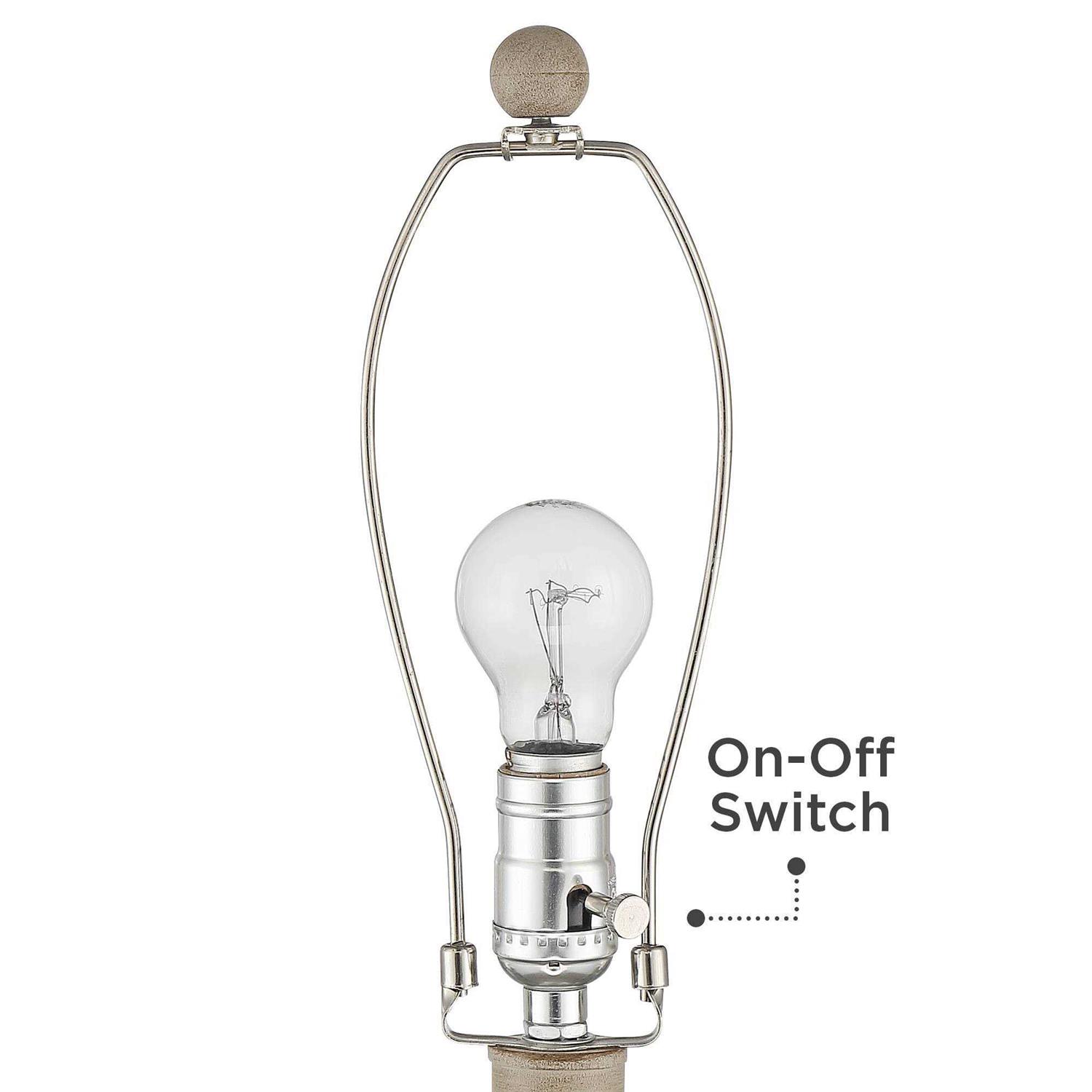 Barnes and Ivy Brighton 27 1/4 Tall Hammered Pot Farmhouse Rustic Modern Coastal Table Lamps Set of 2 739T7