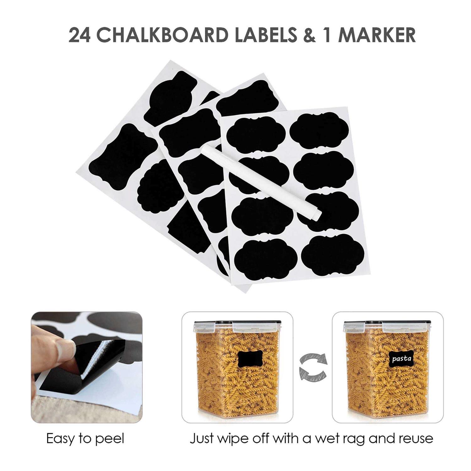 Vtopmart USVM02071 Airtight Pantry 4 Pcs Large Food Storage Canisters for Flour Sugar