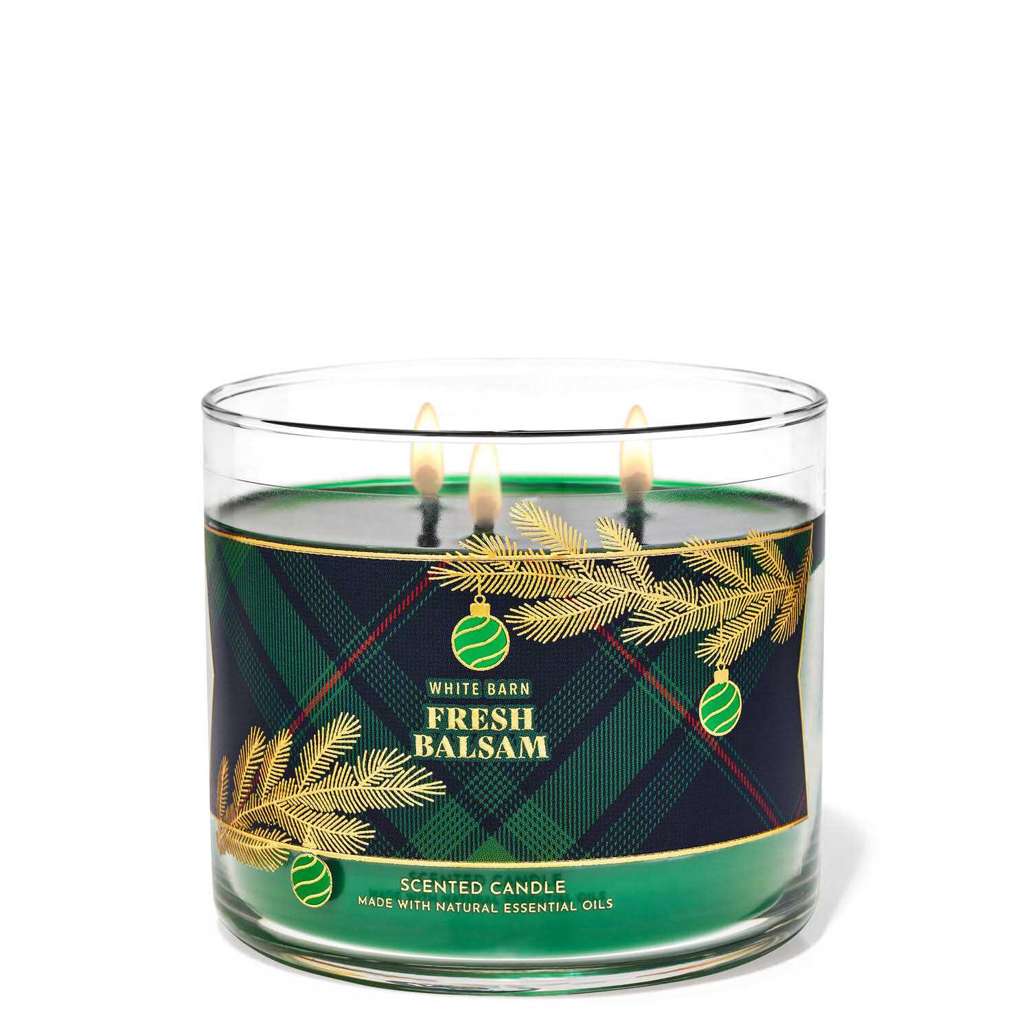 Bath & Body Works Accents Fresh Balsam 3 Wick Candle