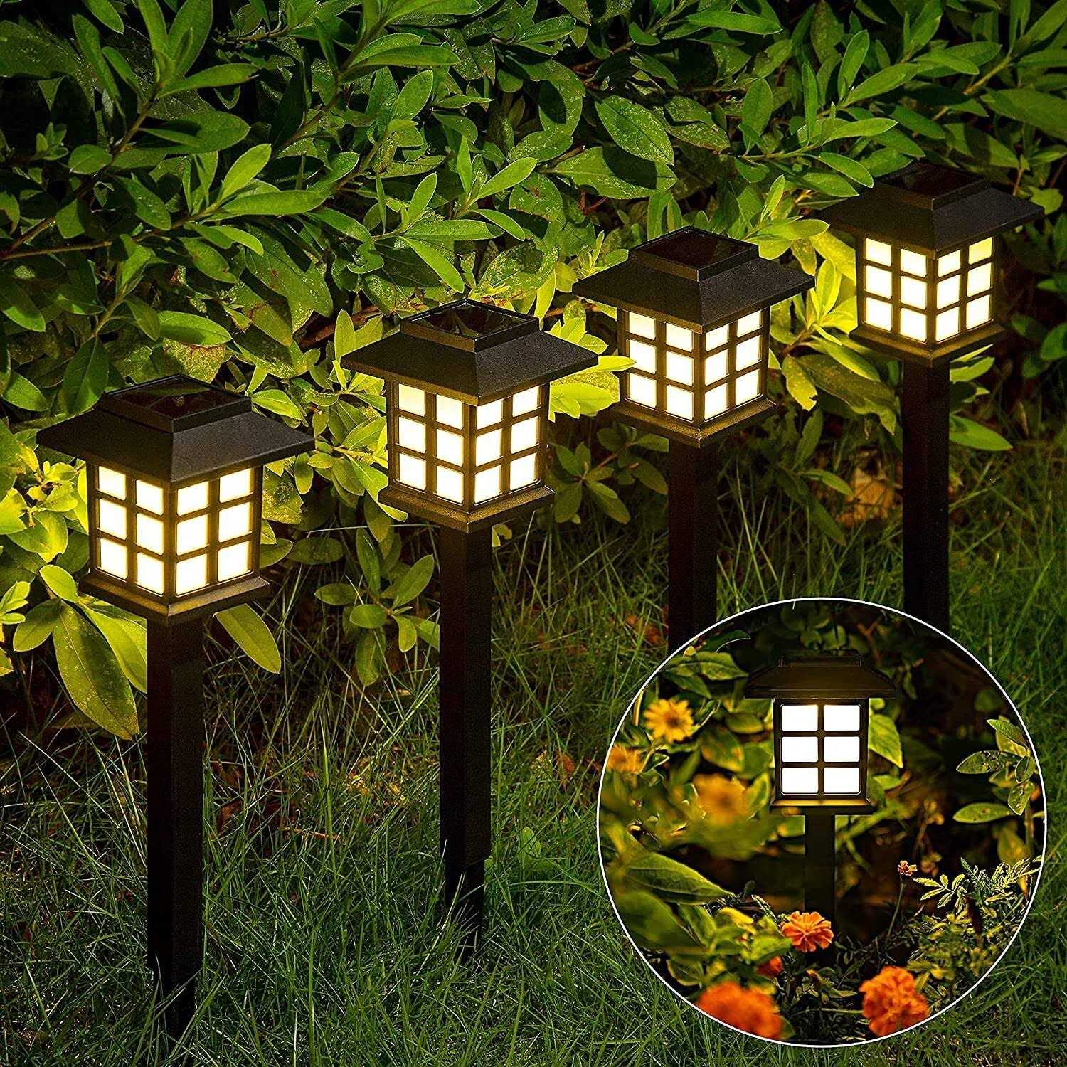 12pcs Garden Waterproof Outdoor Solar Lights for Yard,Landscape,Patio