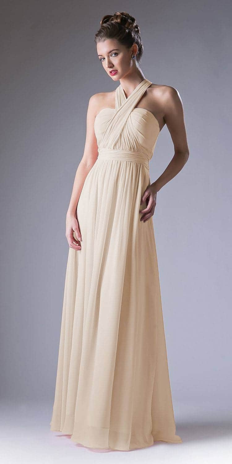 Versatile Neck Chiffon Dress