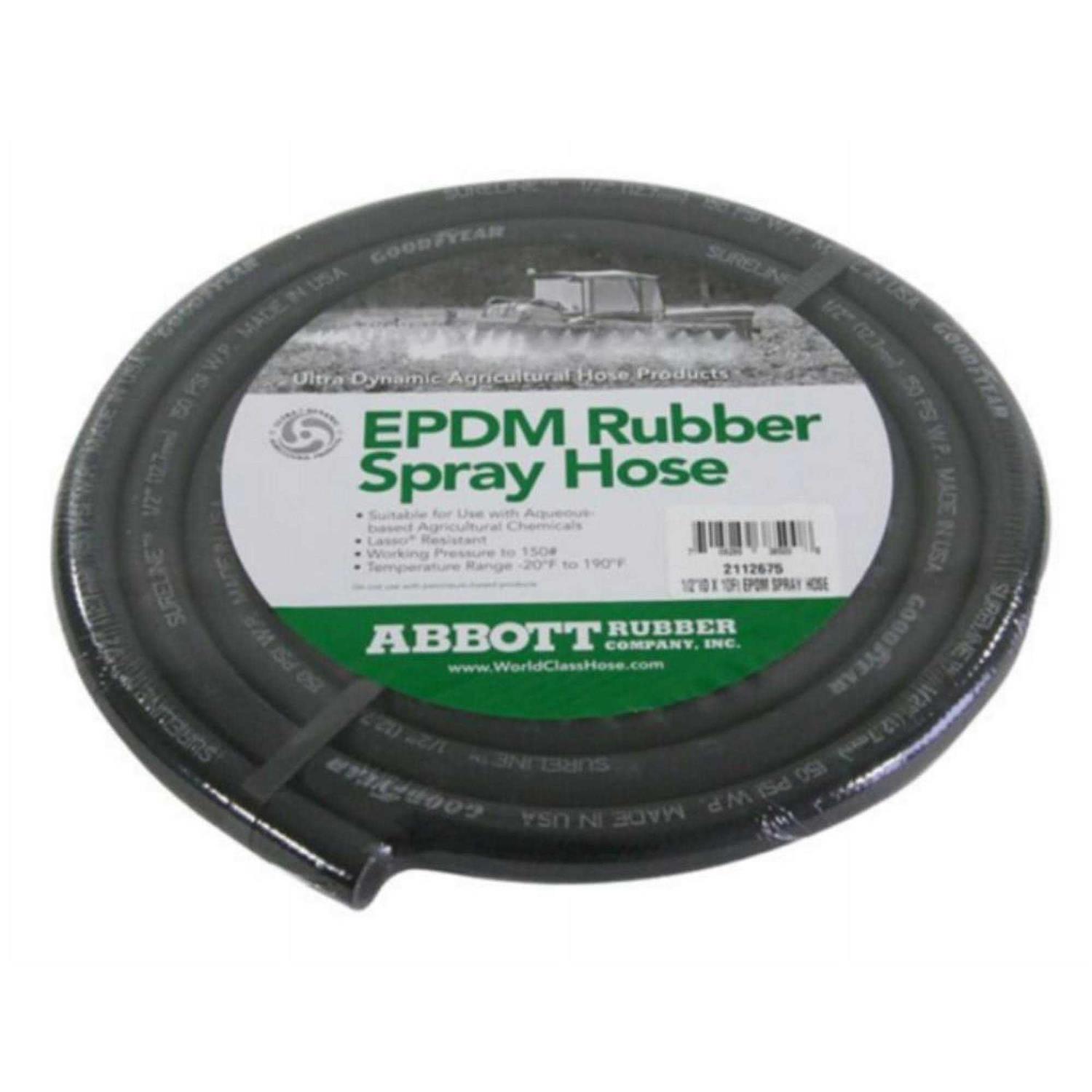 Abbott Rubber X1110-0381-10 Epdm Rubber Agricultural Spray Hose