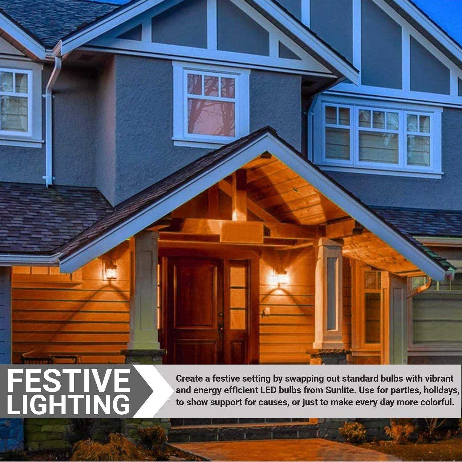 Sunlite LED A19 Colored Light Bulb 3 E26 Medium Base