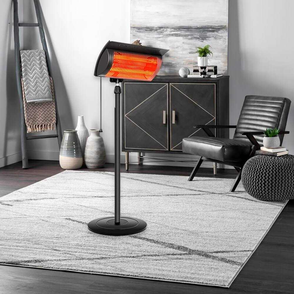 1,500-Watt Infrared Standing Heater Indoors and Outdoors Heater with Overheat Protection