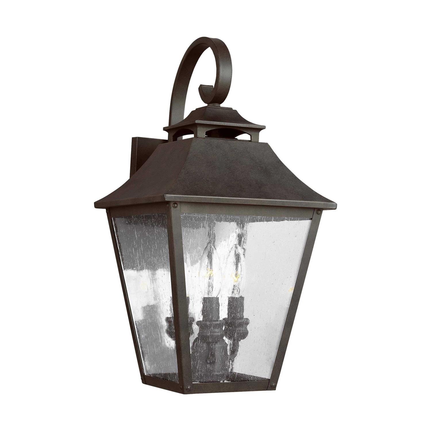 Visual Comfort Studio Galena 3 Light Wall Lantern OL14403SBL