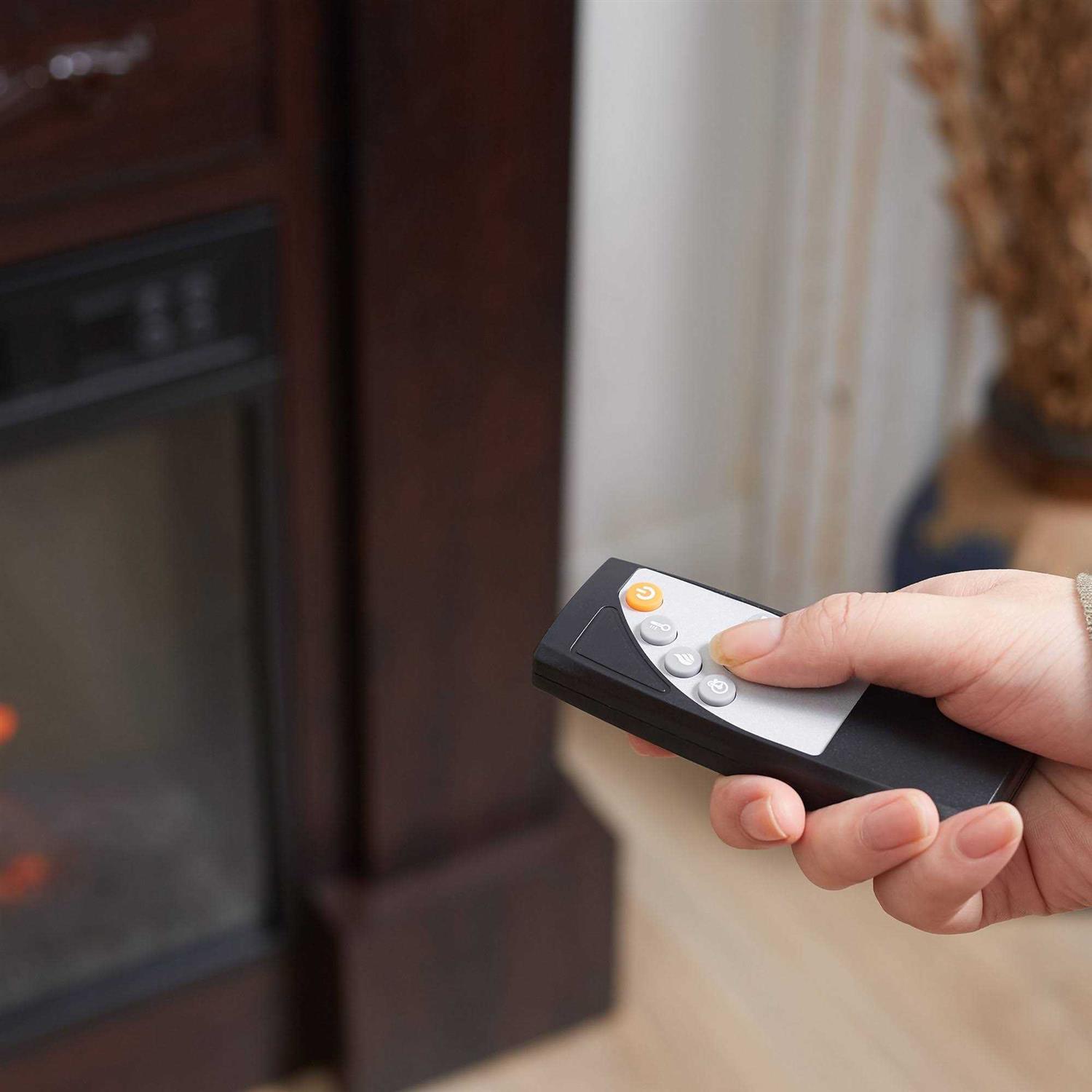 HOMCOM Electric Fireplace with Mantel and Remote Control 820-161V01