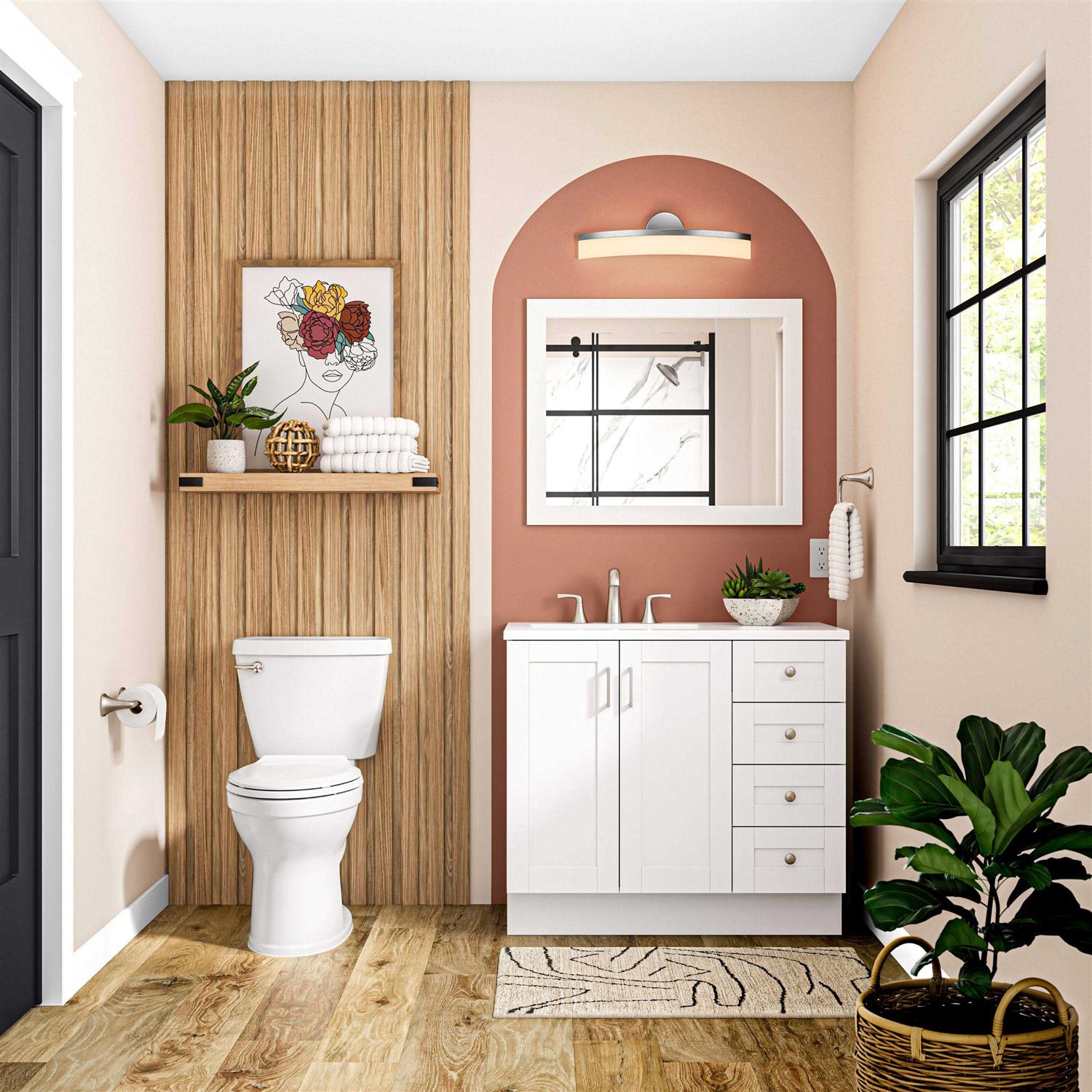 allen & roth allen + roth Lynnpark 3 Light Nickel Modern & Contemporary Vanity Light VBL11-20BNK