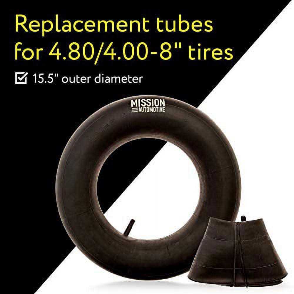 2-Pack of 4.80/4.00-8 Premium Replacement Tire Inner Tubes For Wheelbarrows, Lawn Mowers, Hand Trucks, Carts, Trailers and More