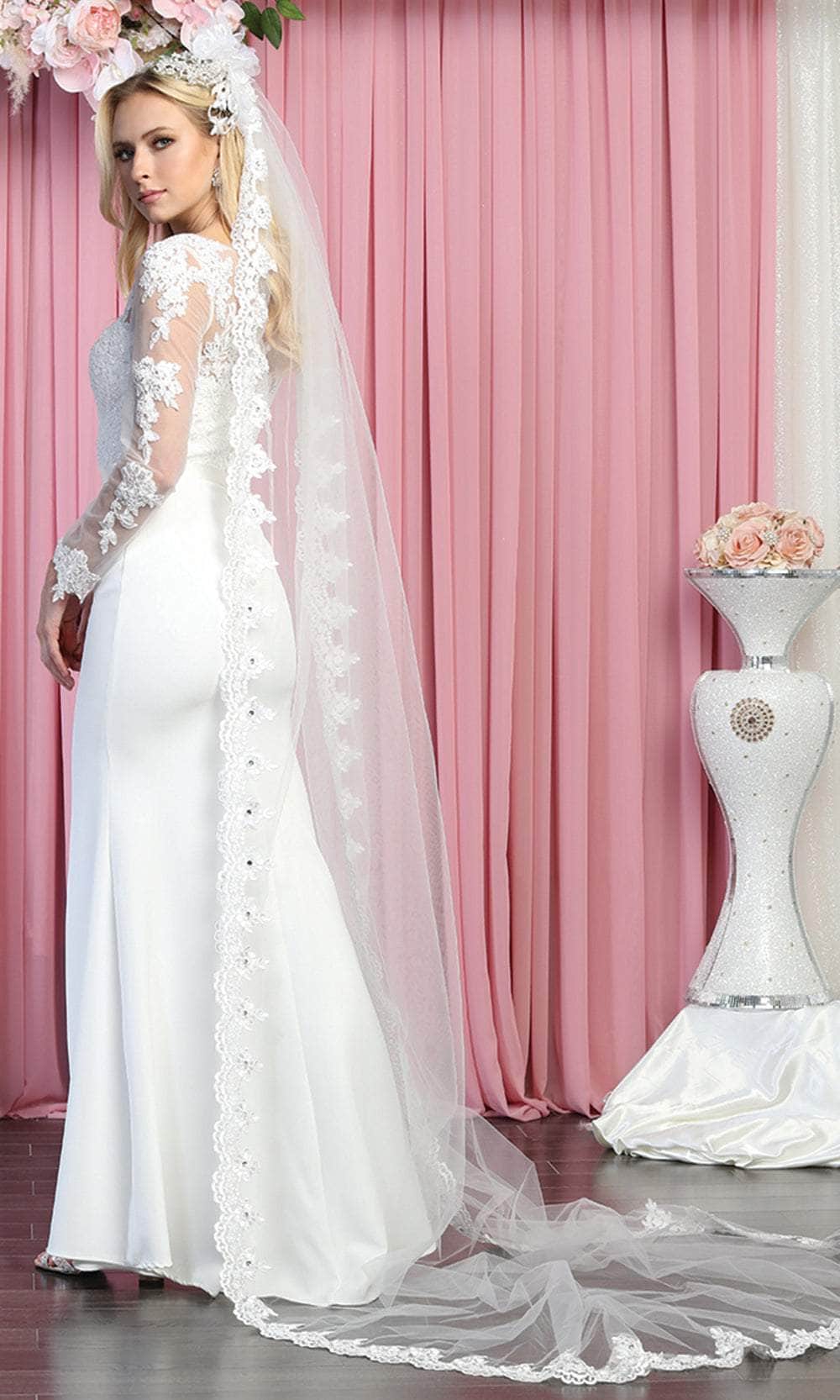 Illusion Bateau Formal Gown