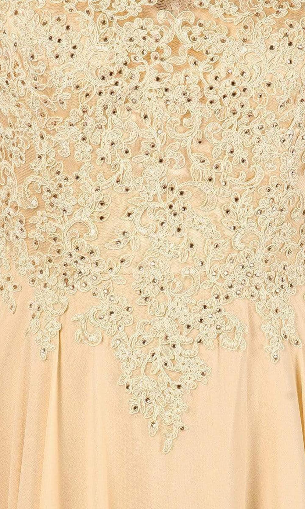 6909 Embellished Scoop A-Line Dress