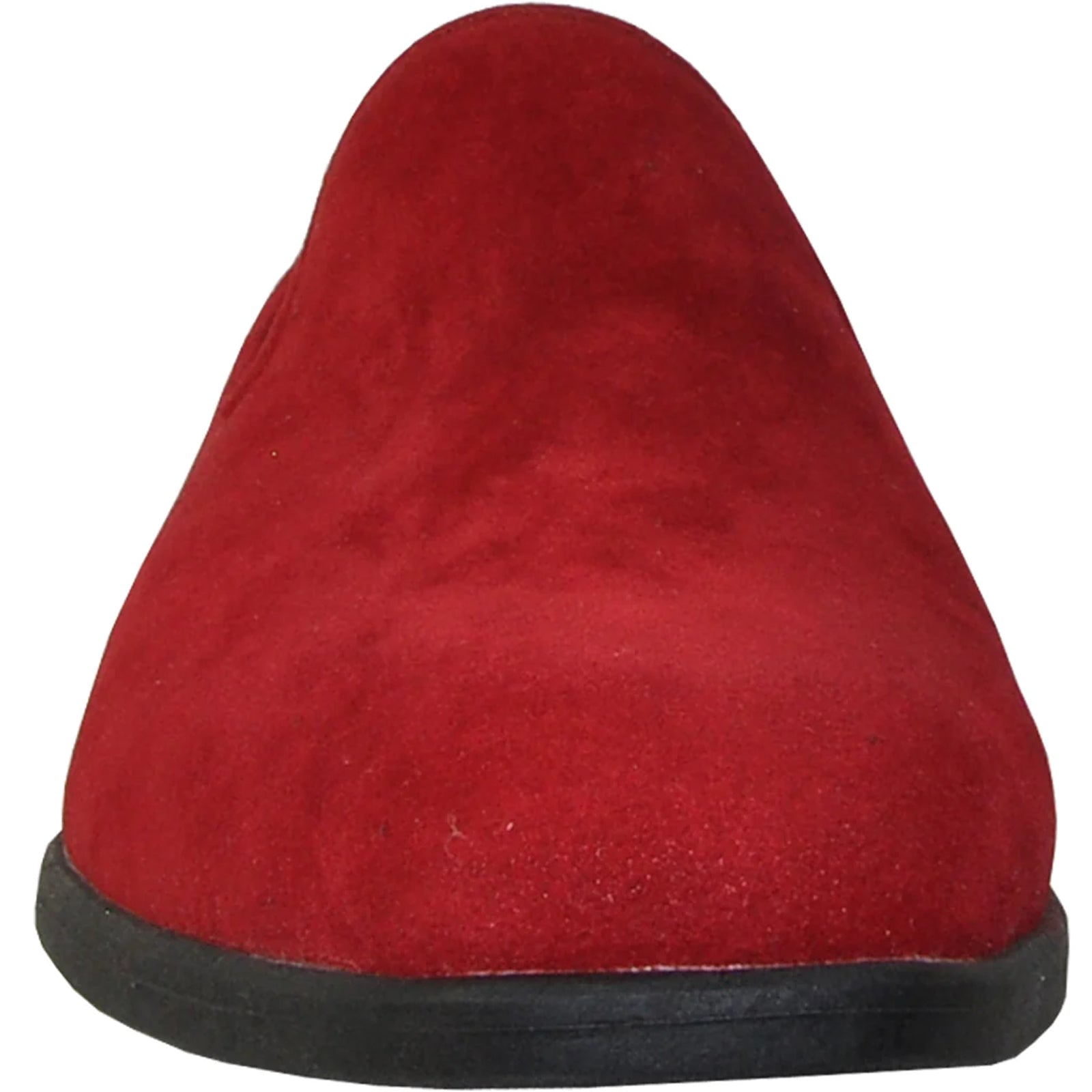 Mens Vegan Suede Wedding & Prom Slip On Loafer Dress Shoe in Red