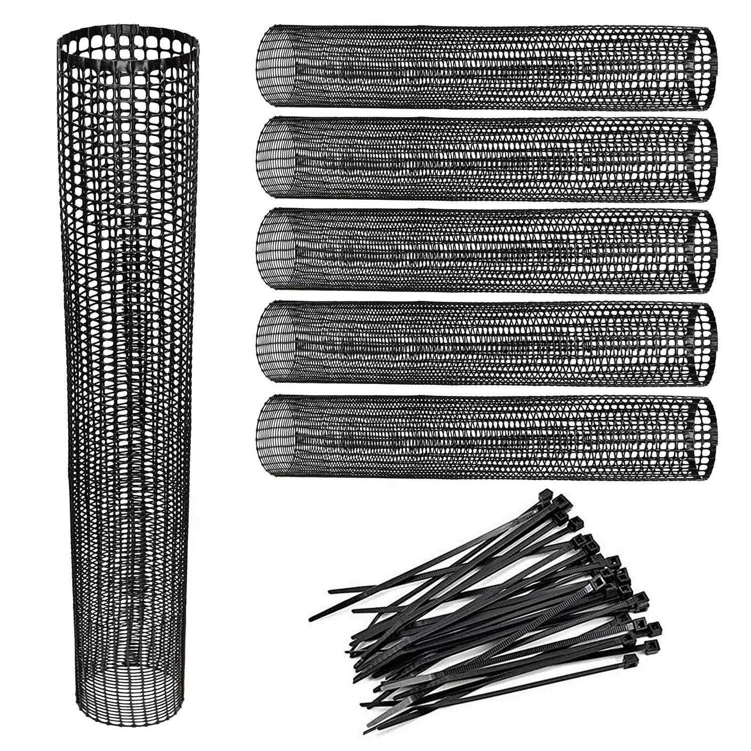 Voglund Nursery Mesh Tree Bark Protector Guard Tall Heavy Duty Zip Ties