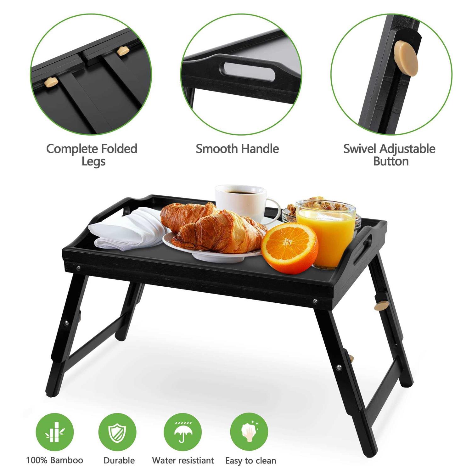 Mayyol Breakfast Bed Tray for Eating Height Adjustable Raised Food Table