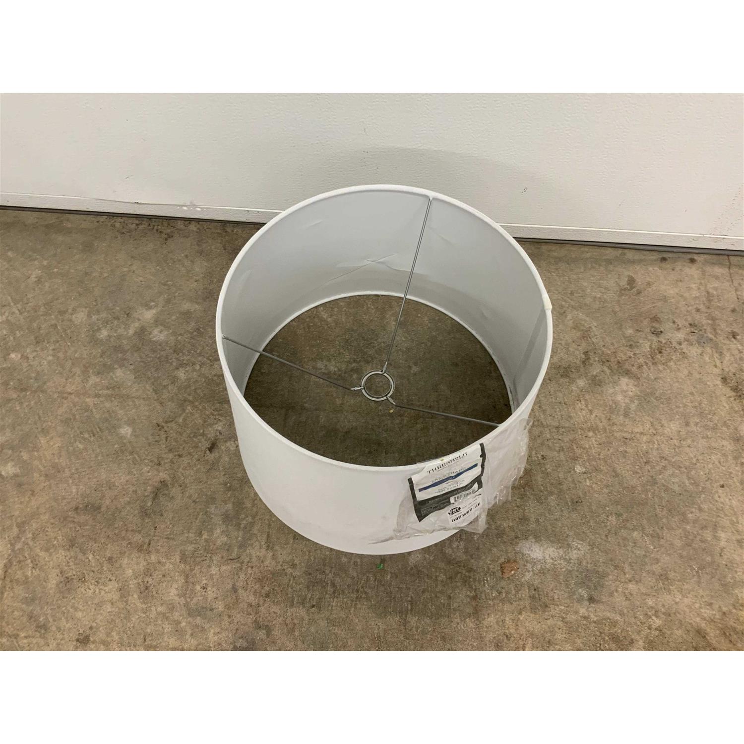 White Linen Drum Lamp Shade