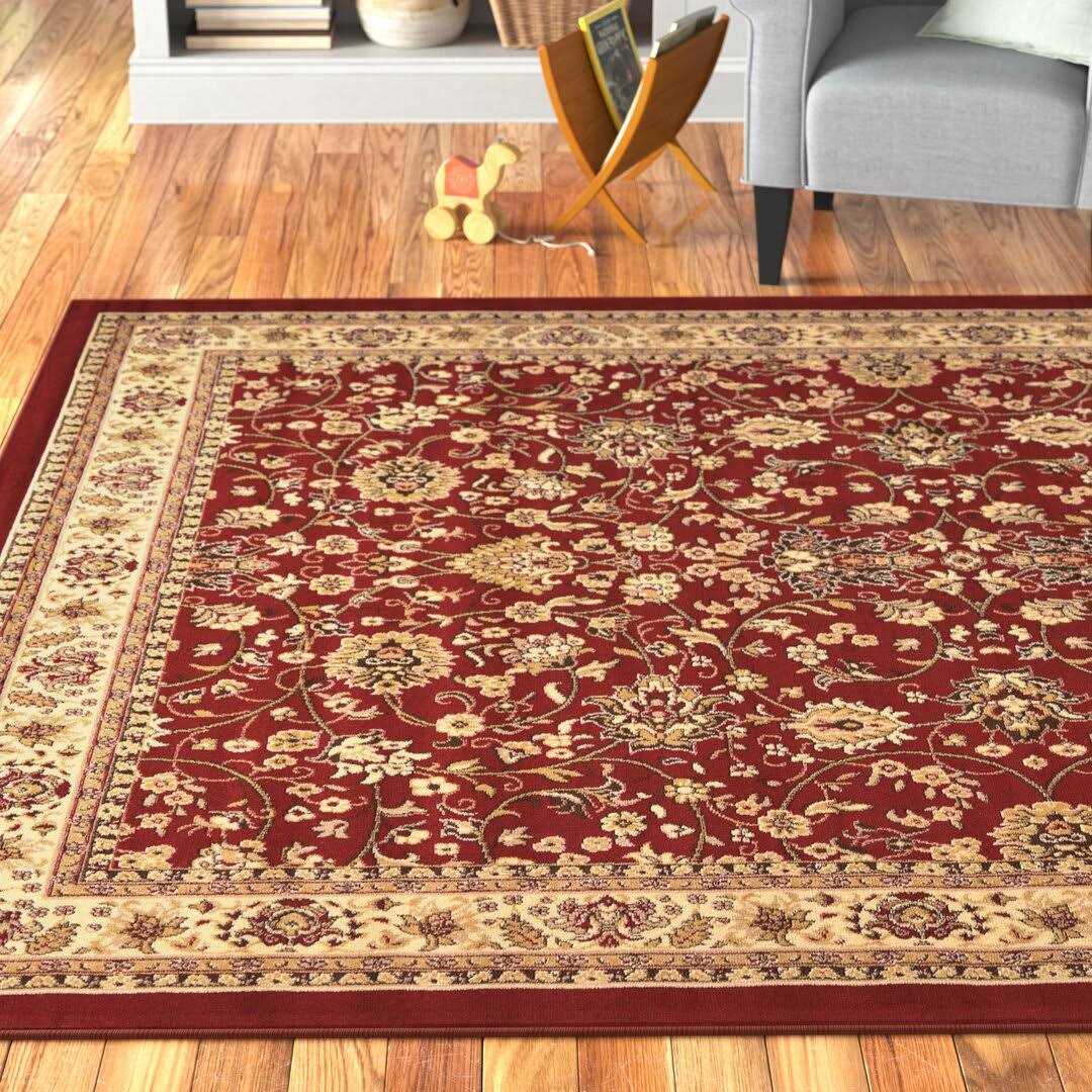 Andover Mills™ Charlton Home Safford Burgundy Area Rug