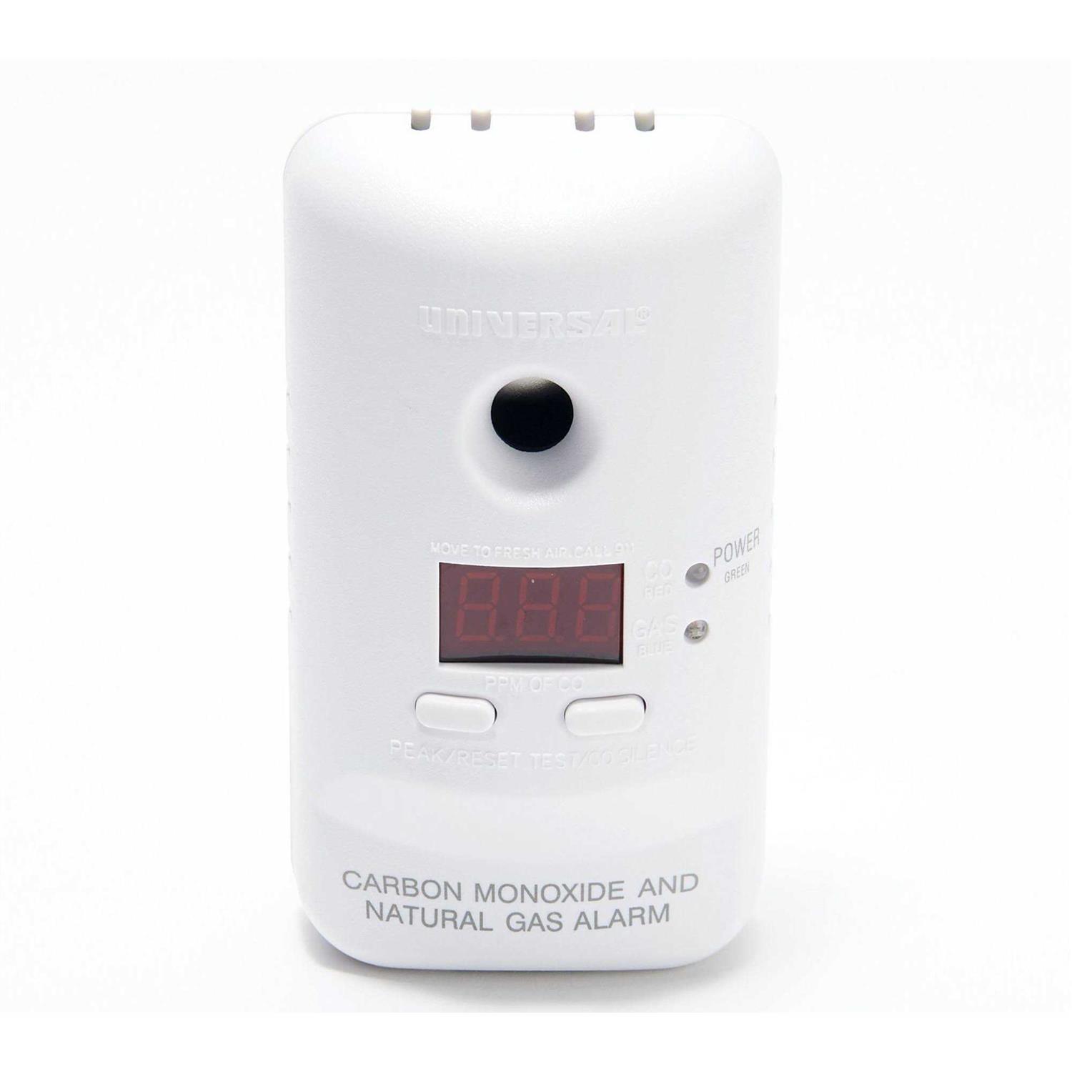 Universal Security Instruments Plug-In, 2-In-1 Carbon Monoxide and Natural Gas Detector MCND401B